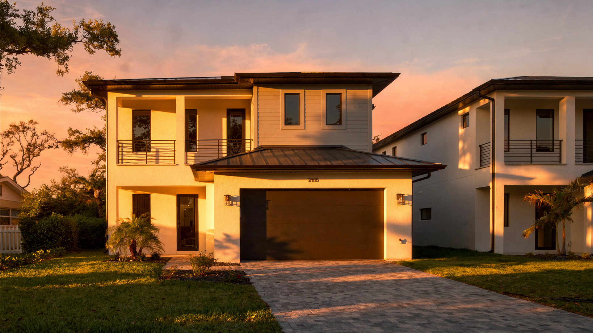 Oak residence at golden hour