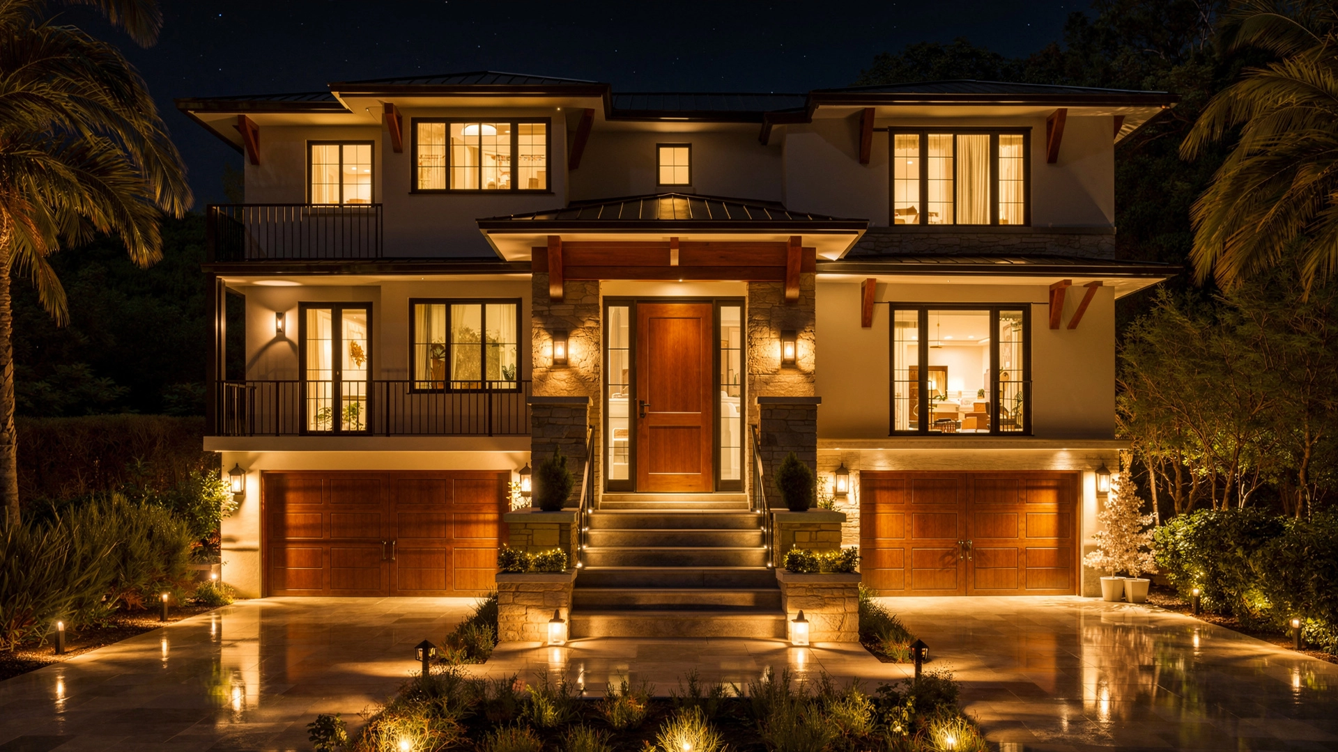 Belleair residence — night scene